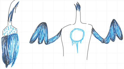 wings, exaggerated body part